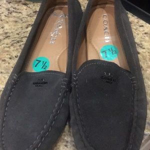 Coach gray suede driving Mocs